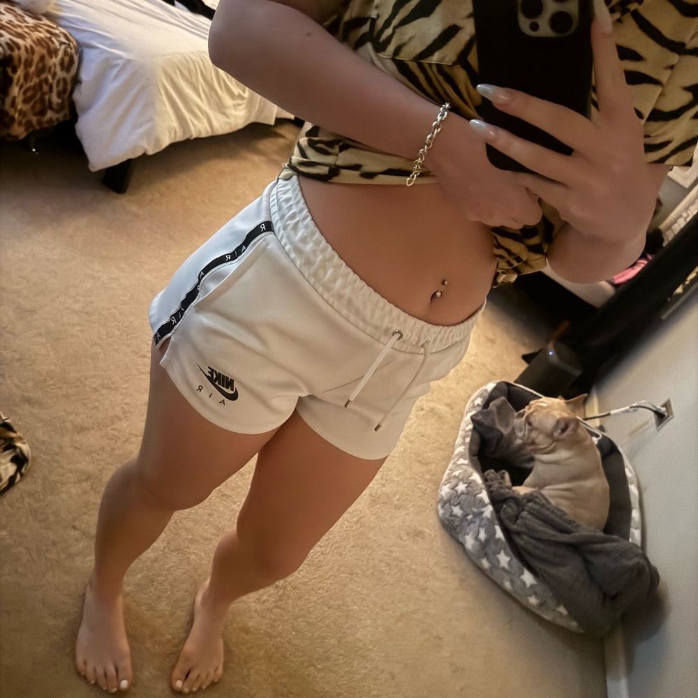 Nike Women's White Athletic Shorts